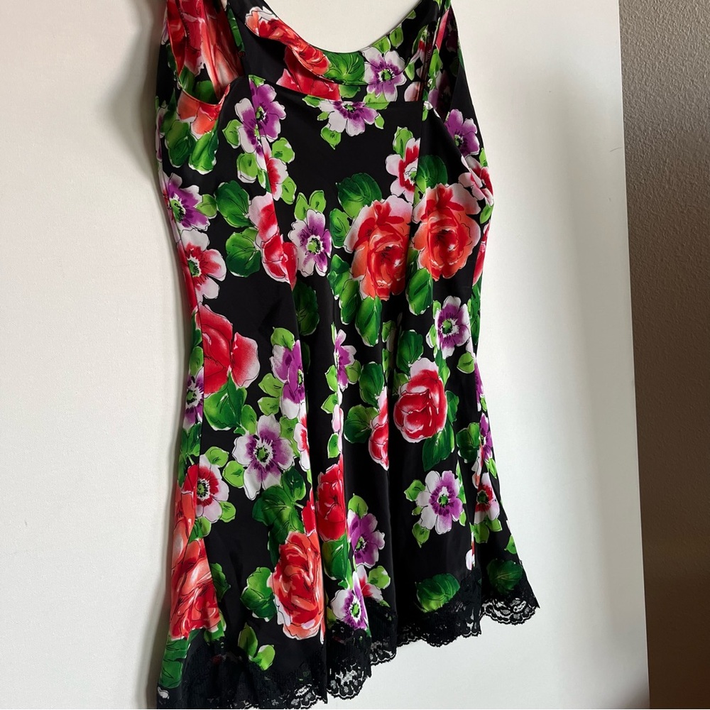 Vintage Victoria Secret Satin Floral Slip Dress